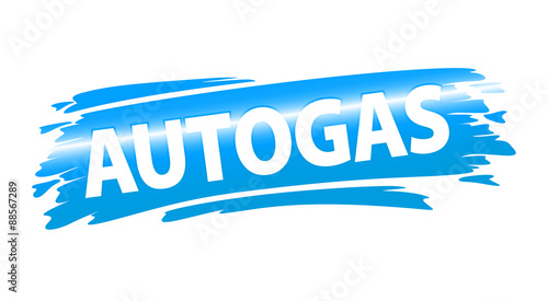 Autogas mit Blendeffekt auf blauem Wischer