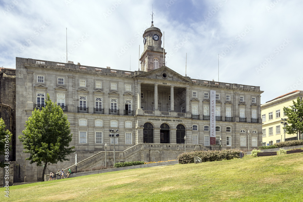 PORTO, PORTUGAL - JULY 04, 2015: The Palácio da Bolsa.