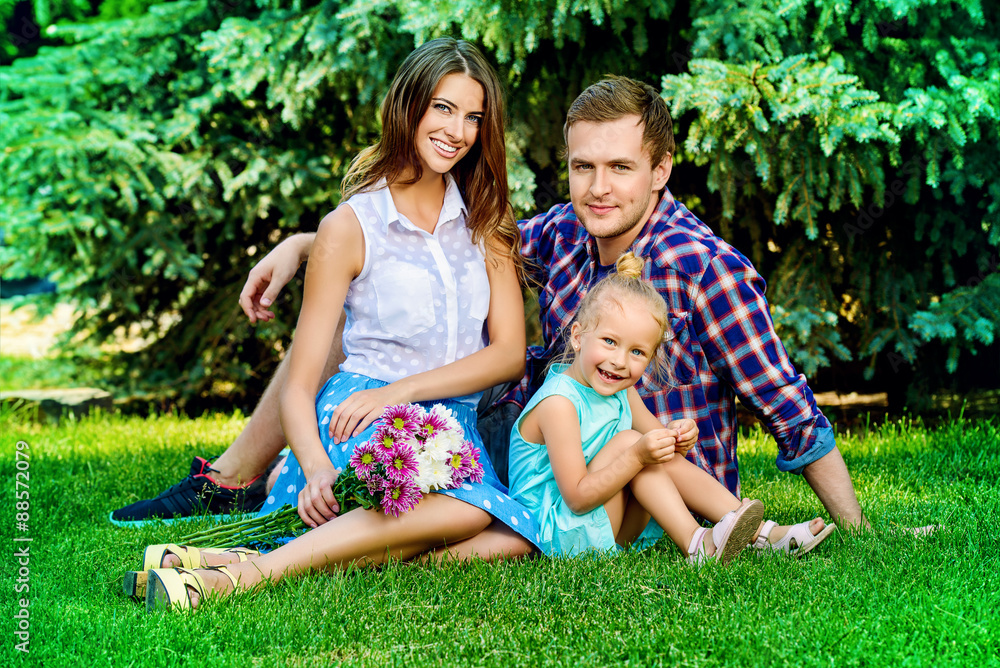 Fototapeta premium friendly family