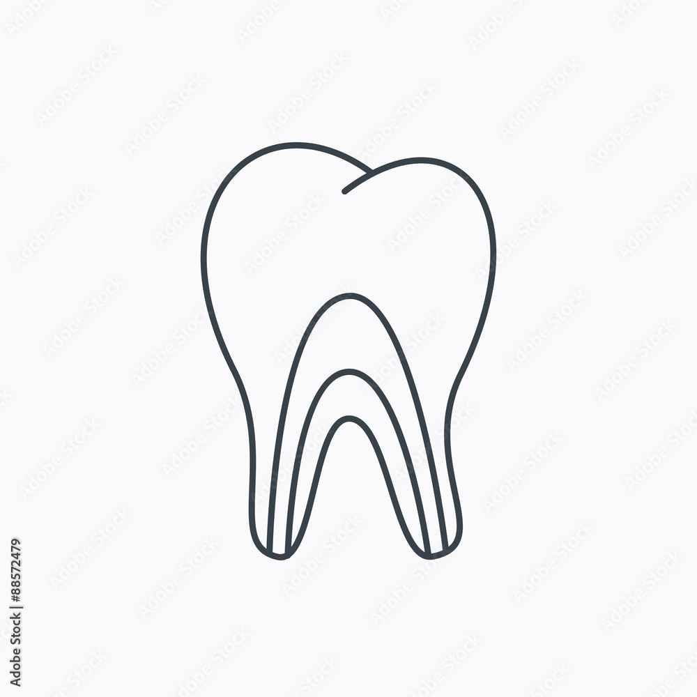 Dentinal tubules icon. Tooth medicine sign. Dentinal tubules icon. Tooth medicine sign.