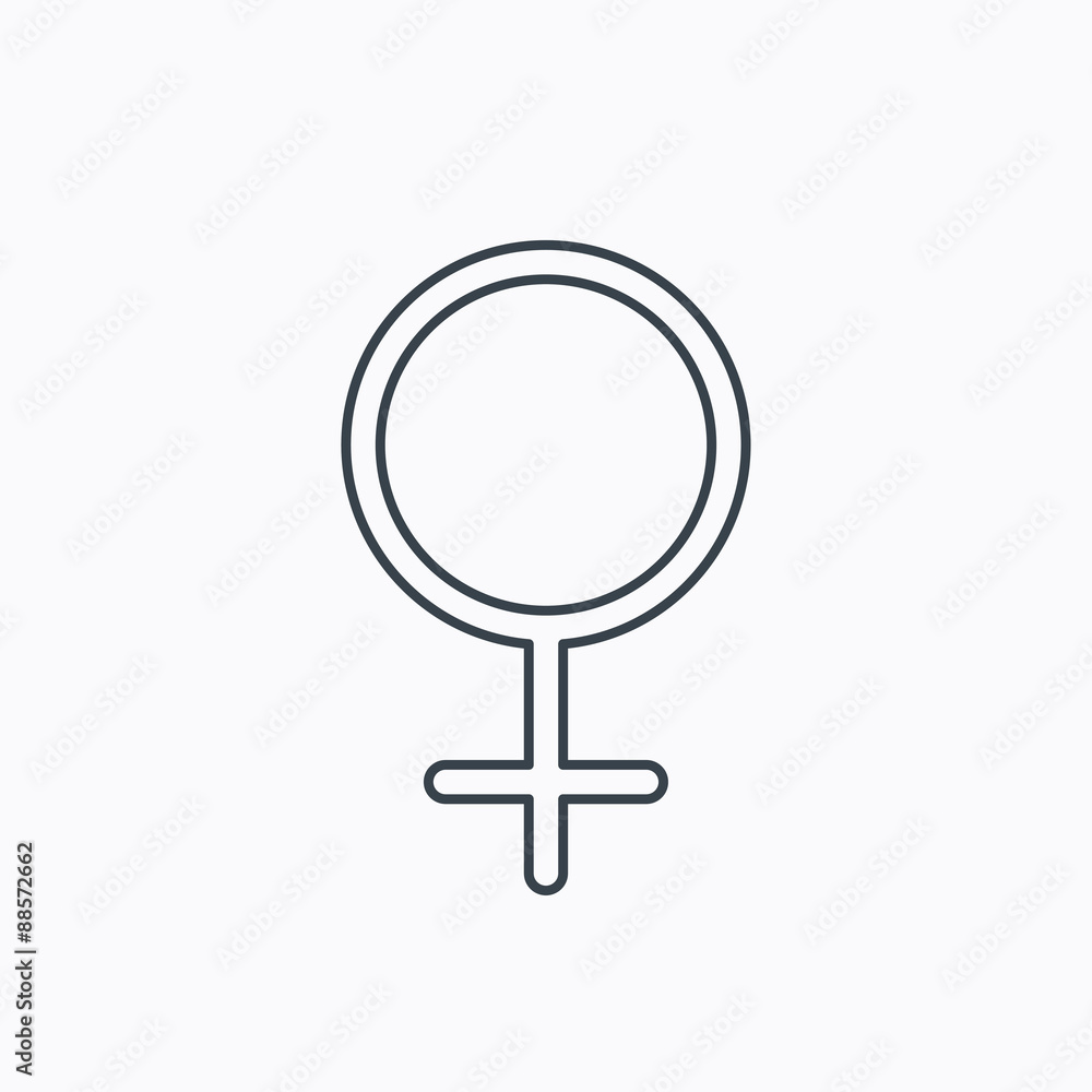 Female icon. Women sex sign.