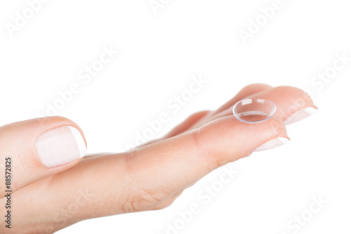 Contact Lens on finger