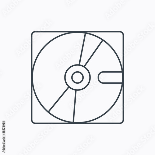 Harddisk icon. Hard drive storage sign.