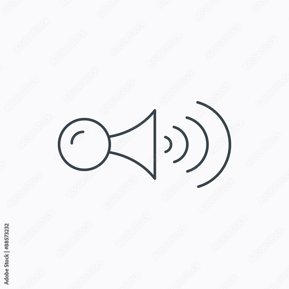 Klaxon signal icon. Car horn sign. Klaxon signal icon. Car horn sign.
