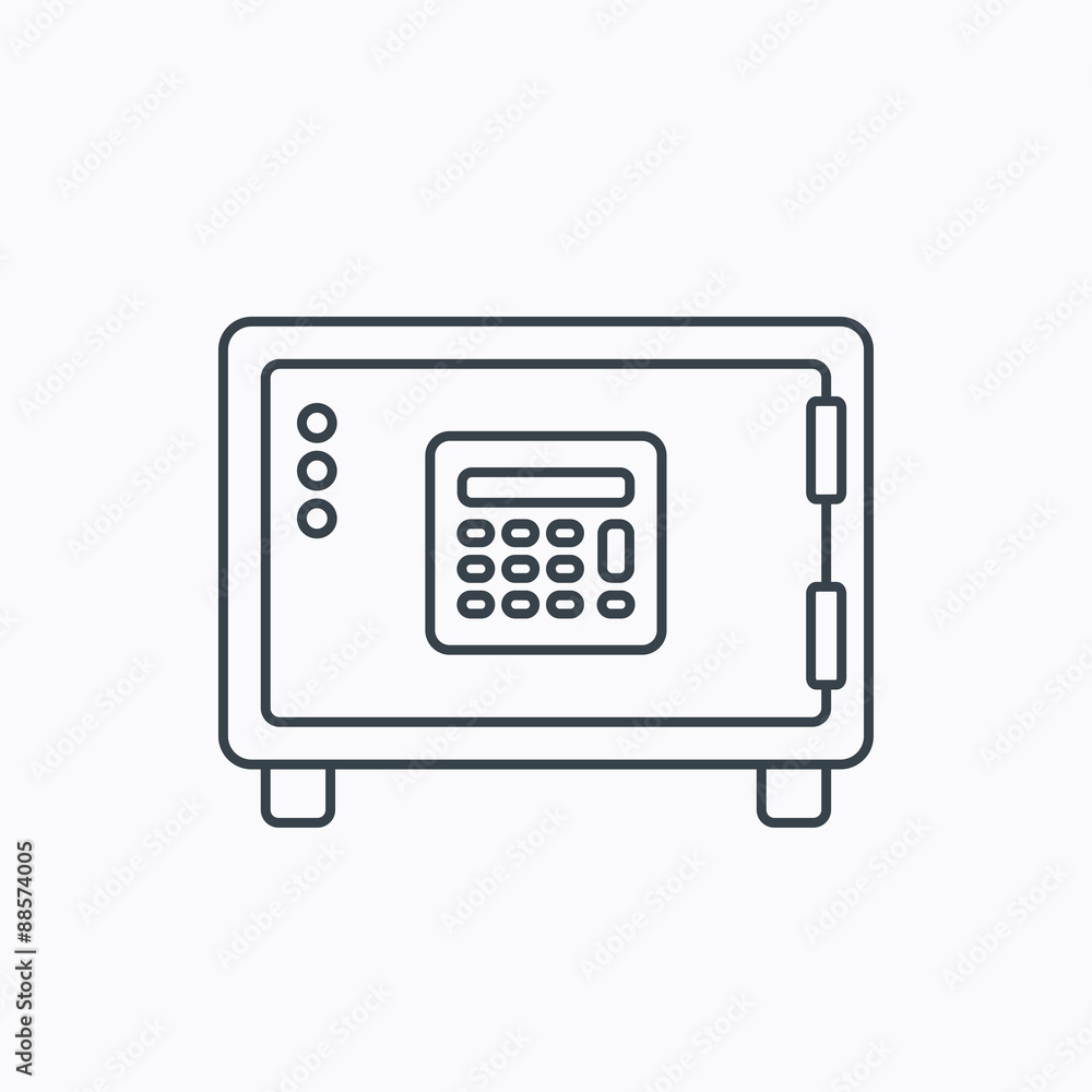 Safe icon. Money deposit sign. Safe icon. Money deposit sign.
