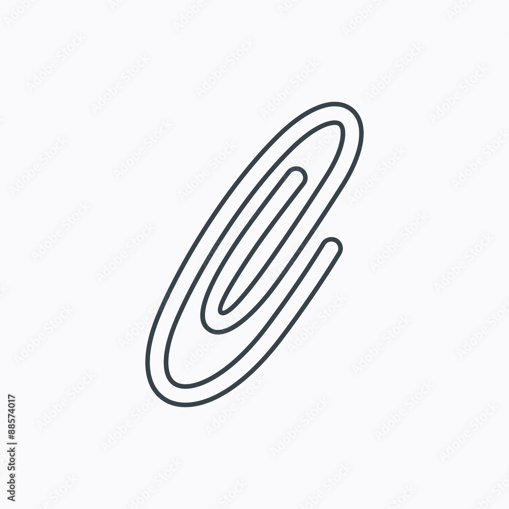 Safety pin icon. Paperclip sign. Safety pin icon. Paperclip sign.