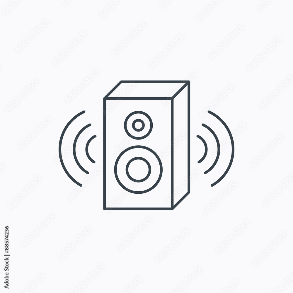 Sound icon. Musical speaker sign. Sound icon. Musical speaker sign.