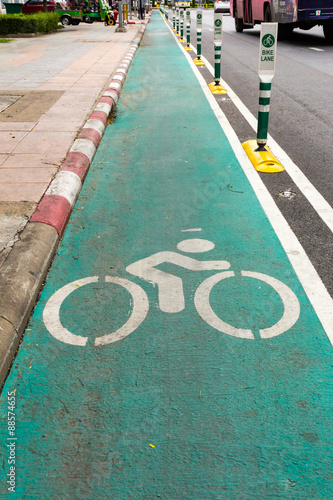 Bike lane in Bangkok