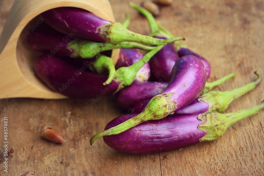 Purple eggplants