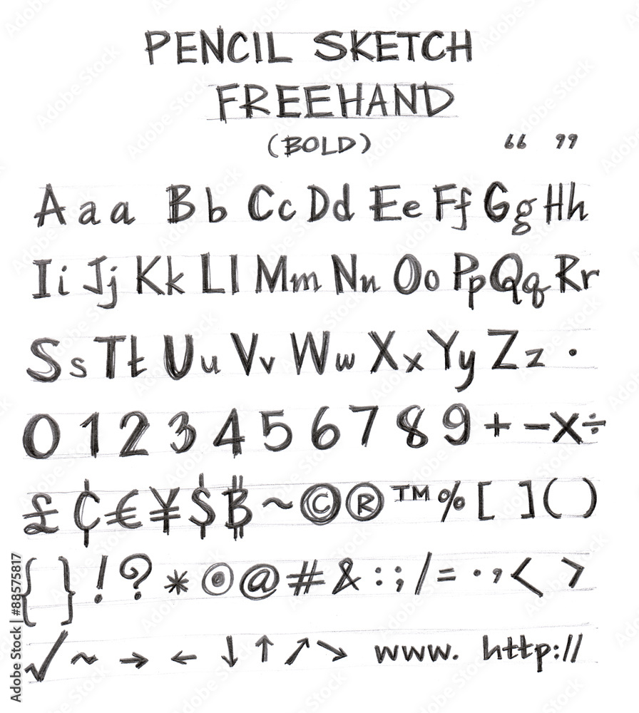 freehand pencil font Bold