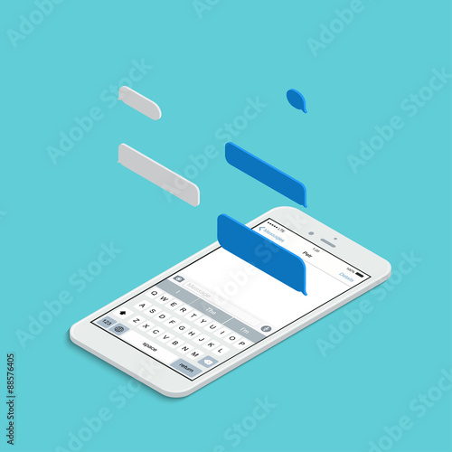 Vector modern isometric smartphone
