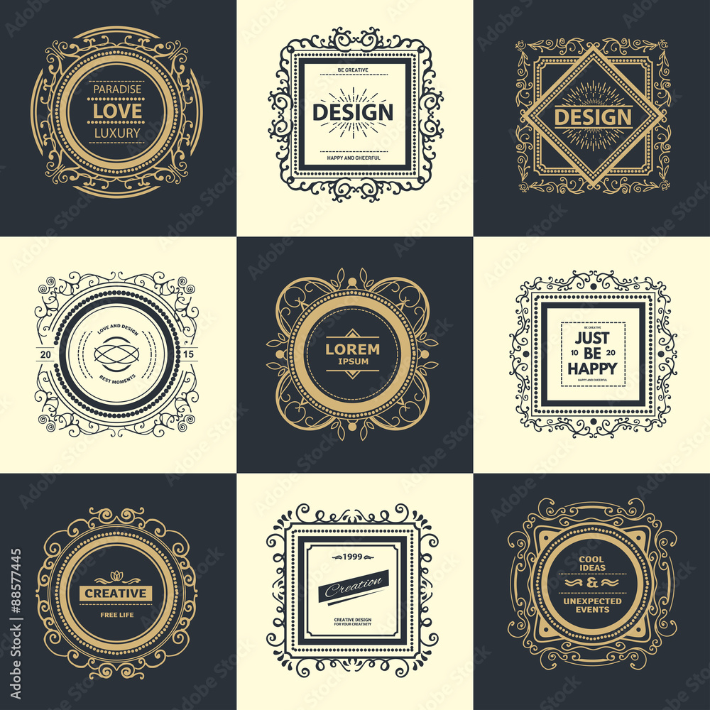 Monogram  luxury logo   template