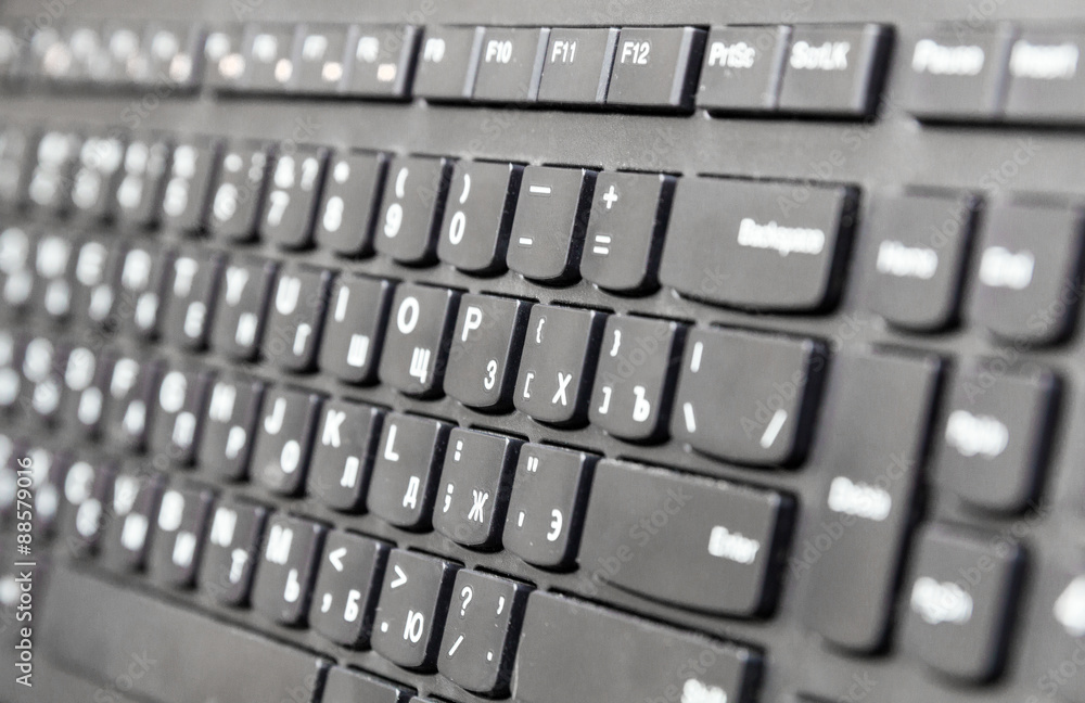 Computer keyboard close-up, macro Computer keyboard close-up, macro