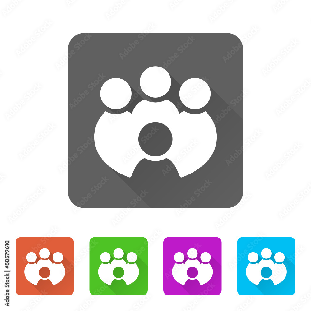 App Icon Long Shadow - 5 Colors App Icon Long Shadow - 5 Colors