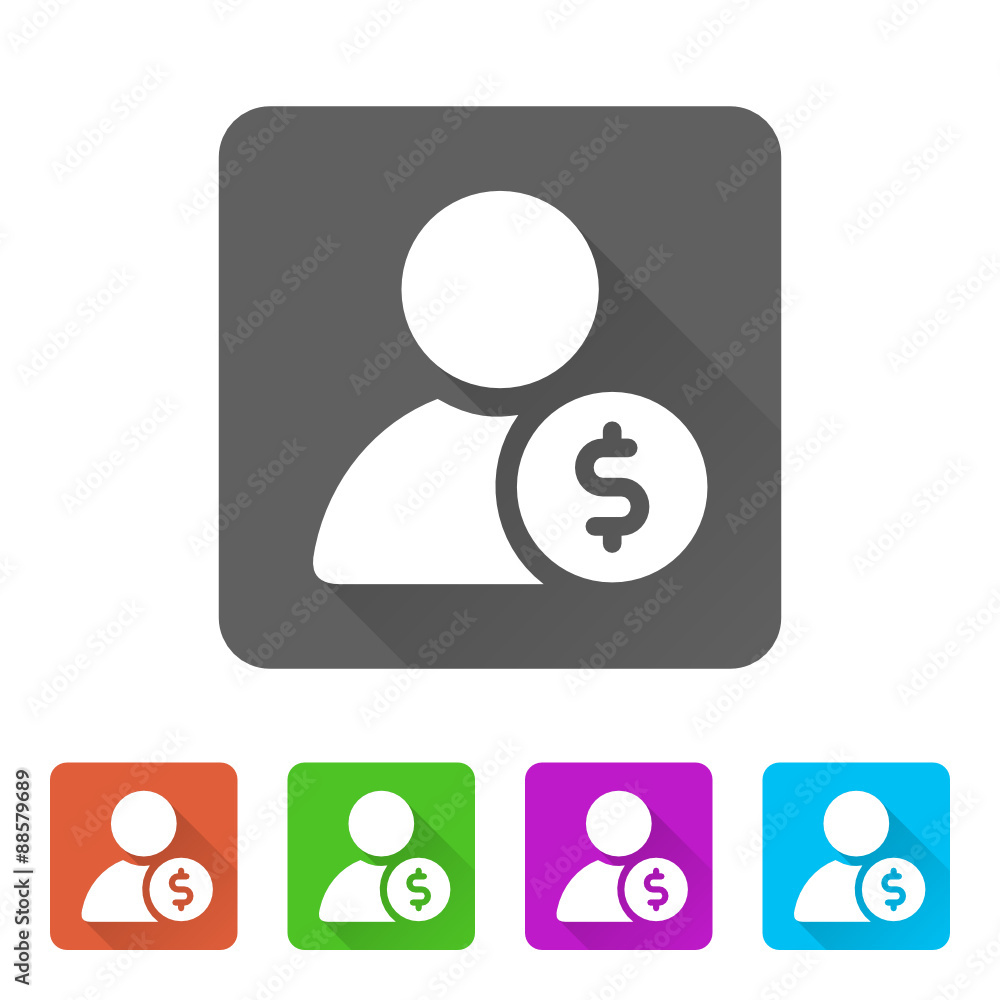 App Icon Long Shadow - 5 Colors App Icon Long Shadow - 5 Colors