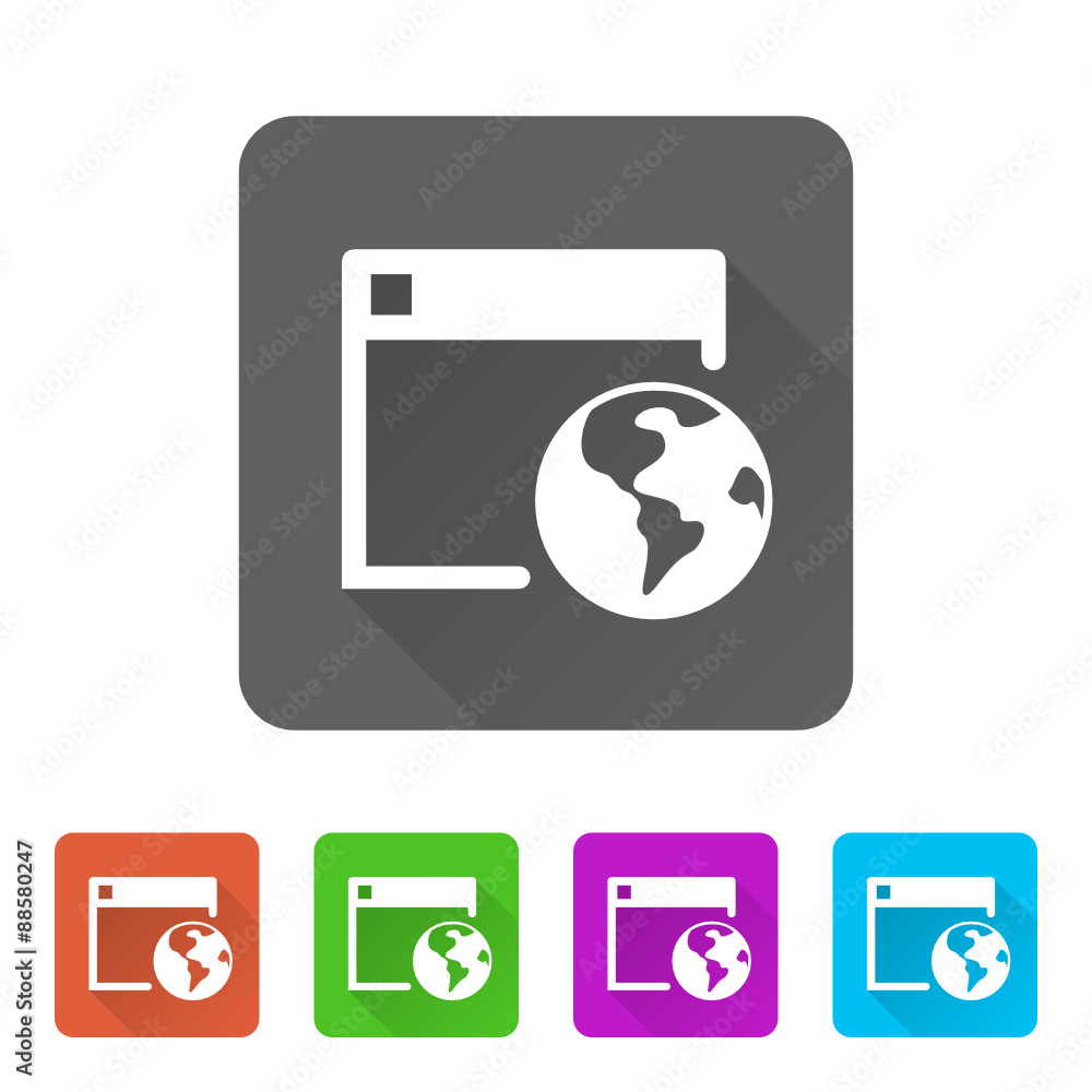 App Icon Long Shadow - 5 Colors App Icon Long Shadow - 5 Colors