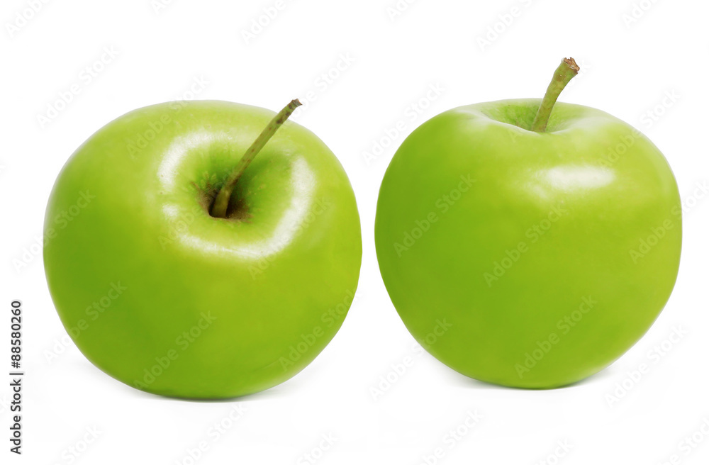green apple isolated on the white background green apple isolated on the white background