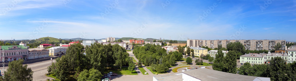 Panorama of the central historic district of the city Nizhny Tagil