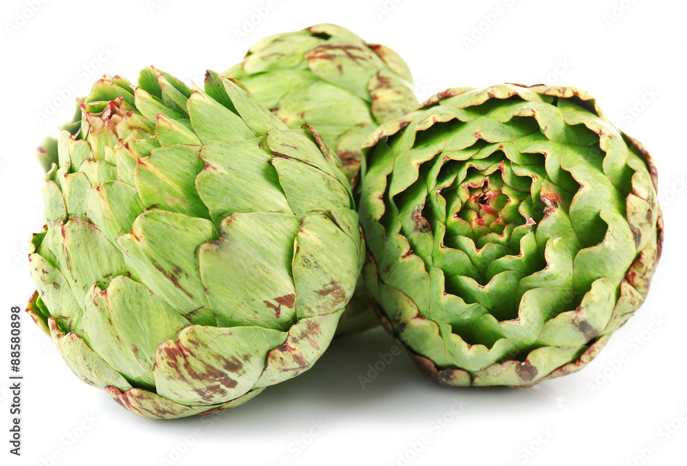 Artichokes isolated on white Artichokes isolated on white