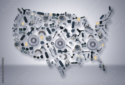 Spare parts map of america