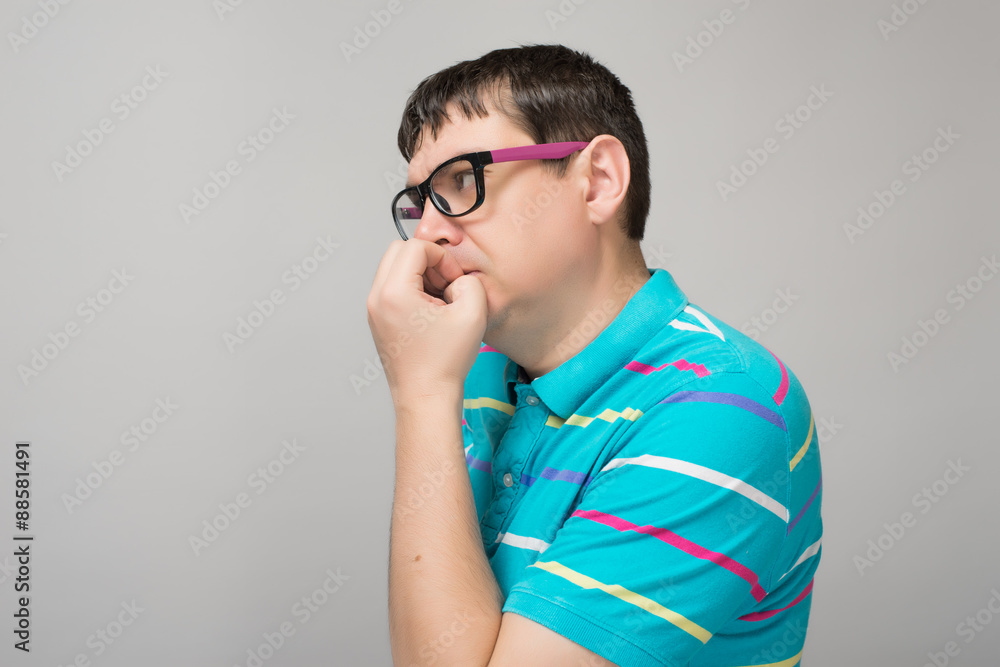 Obraz premium young man is nervous