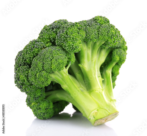 Fresh broccoli isolated on white