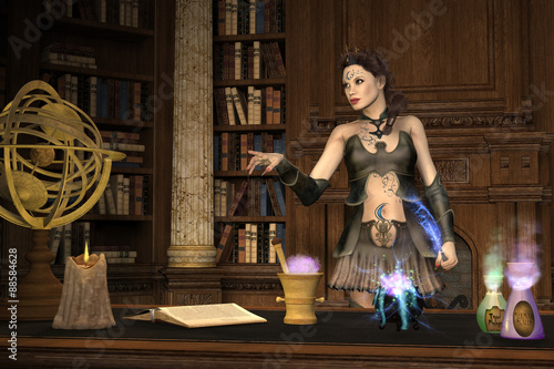 Witch's Brew - A powerful witch talks to her protégée as she brews a magical potion to use in a spell.