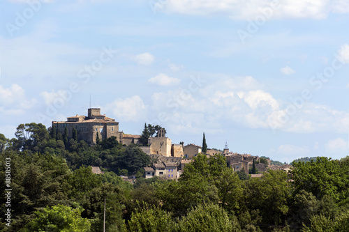 Historic castle on the hill, Chateau of Ansouis, Provence, sout