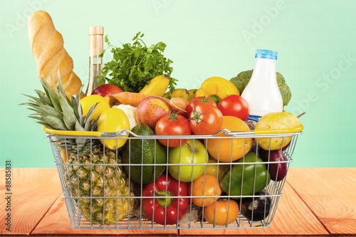 Groceries, Basket, Shopping Basket.