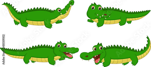 set of crocodile cartoon © wisnu_Ds