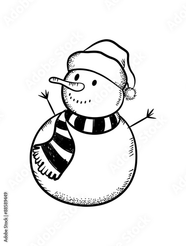 snowman doodle