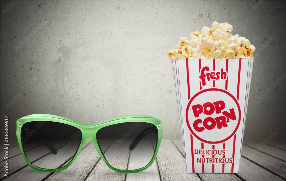 Popcorn, Unhealthy Eating, Box. Stock Photo Adobe Stock