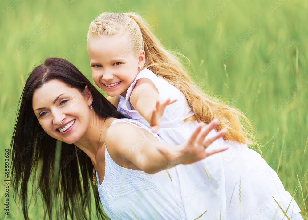 Obraz premium Family, Child, Mother.