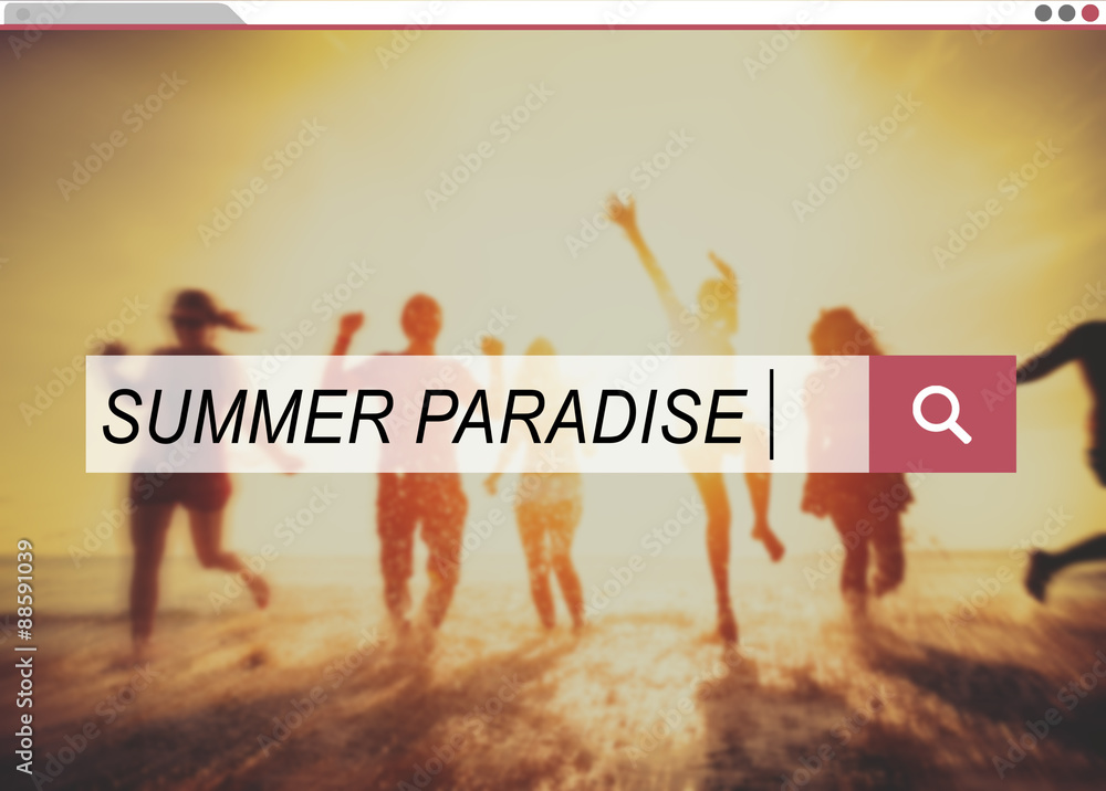Summer Paradise Search Website Beach Concept Summer Paradise Search Website Beach Concept