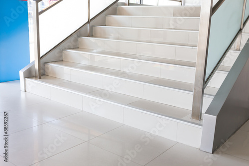 white stairs in modern office