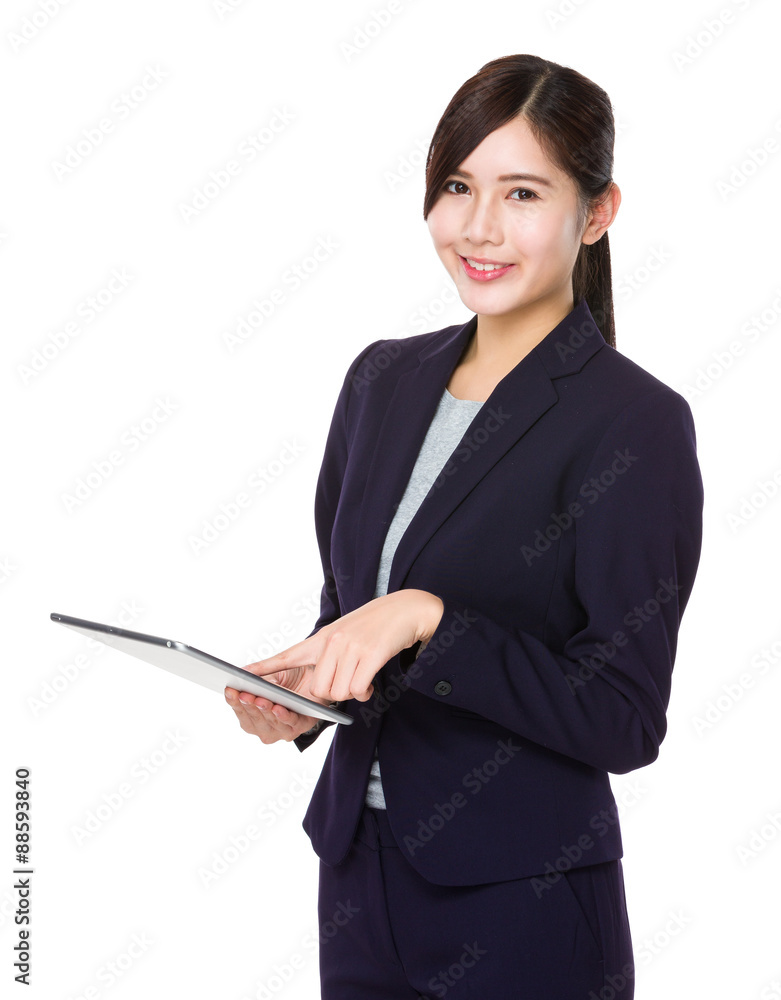 Young asian Businesswoman use of tablet pc Young asian Businesswoman use of tablet pc