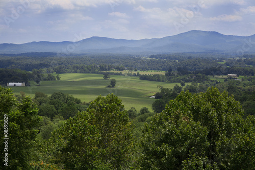 Clouds over the mountains at Afton Mountain near Charlottesville Virginia.
