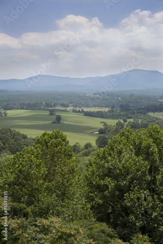 Clouds over the mountains at Afton Mountain near Charlottesville Virginia.