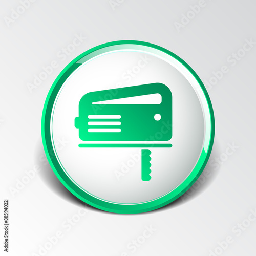 The fretsaw icon. Fretsaw symbol. Flat Vector illustration