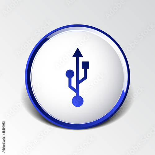 usb icon file compartment hardware vector symbol