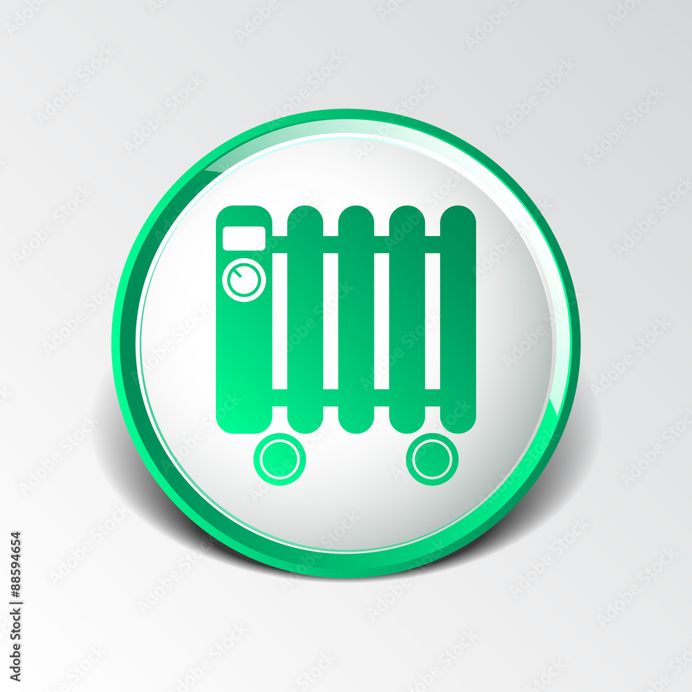 Typical heater filled radiator icon symbol electric Typical heater filled radiator icon symbol electric