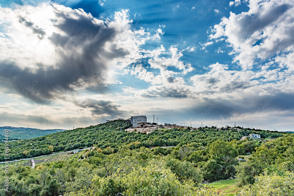 Obraz premium Ajloun in Jordan at morning, about 76 km north west of Amman.