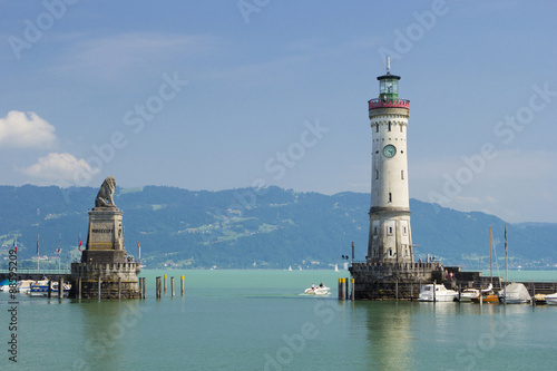 Lindau Lighthouse and Bavarian Lion