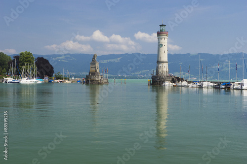 Lindau- Bavarian Lion and Lighthouse