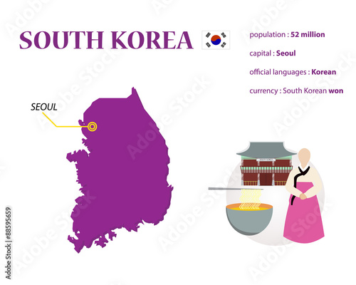 design for south korea map