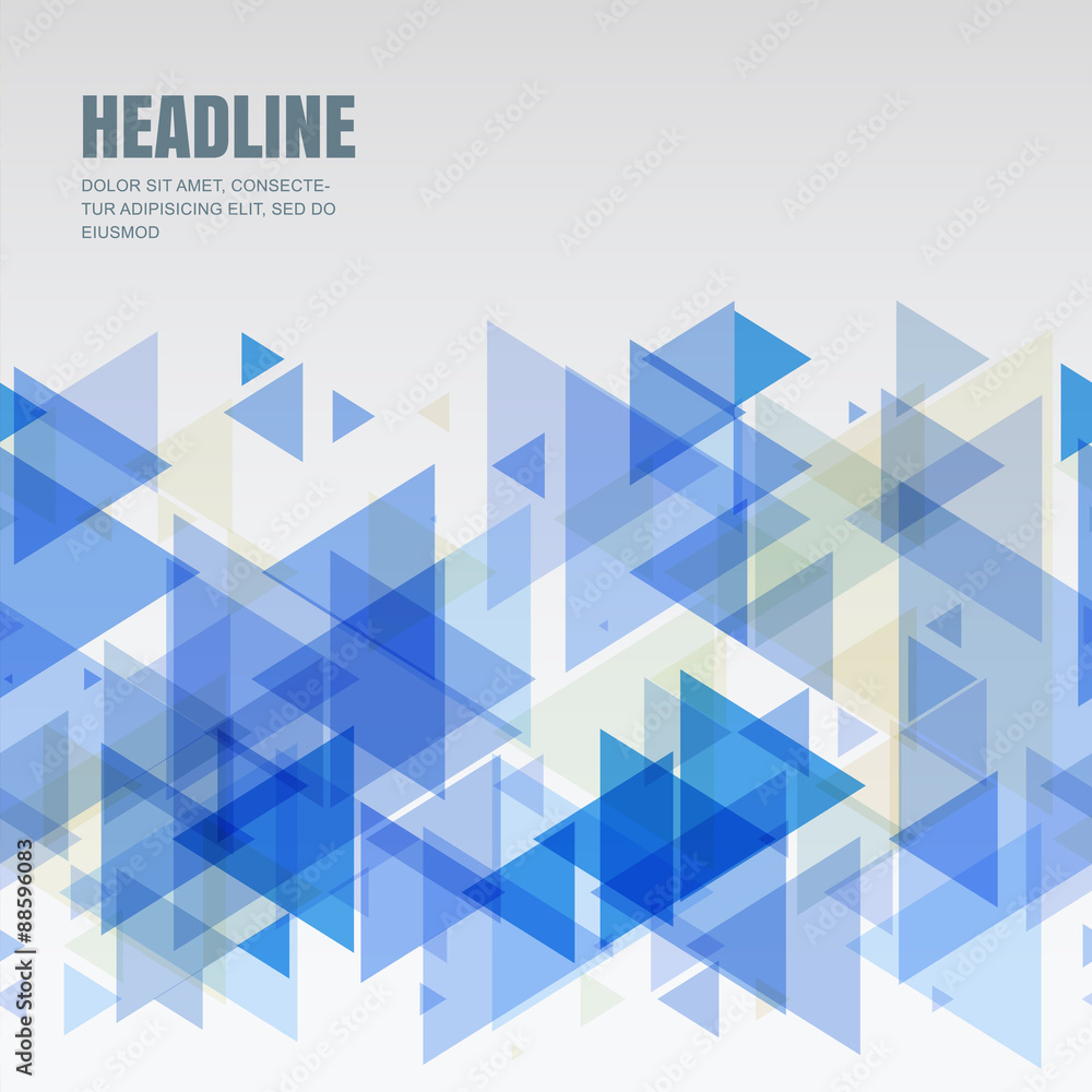 Abstract vector blue triangle pattern. Design concept for busine Abstract vector blue triangle pattern. Design concept for busine