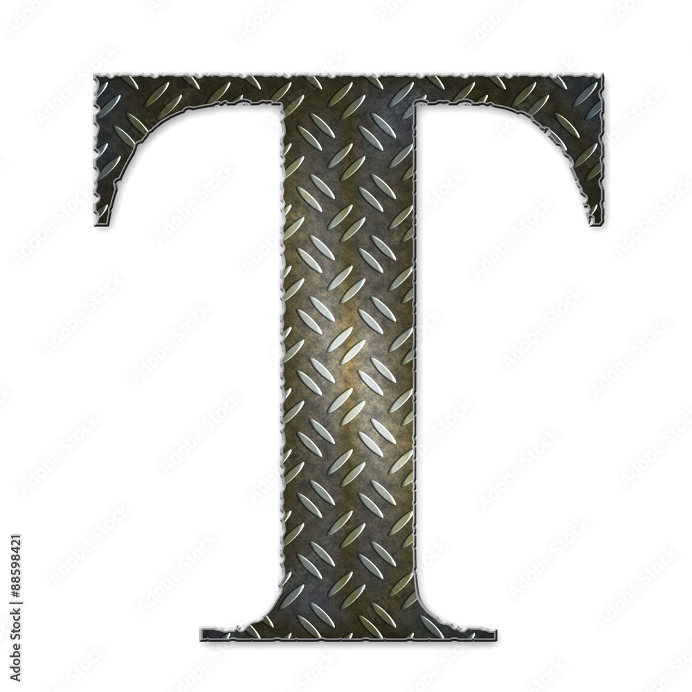 Metal alphabet symbol - T Metal alphabet symbol - T