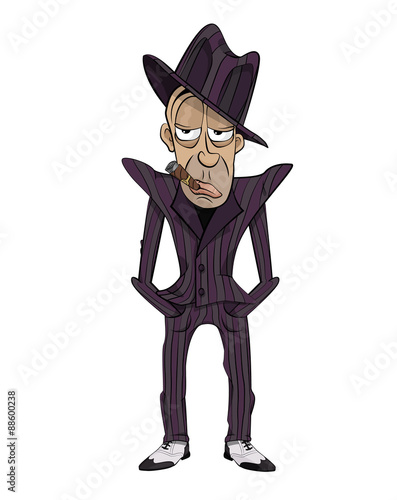 Gangster/ A typical gangster from the thirties.  