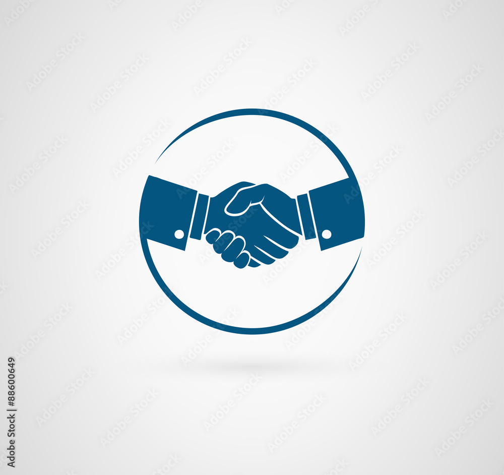 Vector handshake symbol. Business and finance icon Vector handshake symbol. Business and finance icon