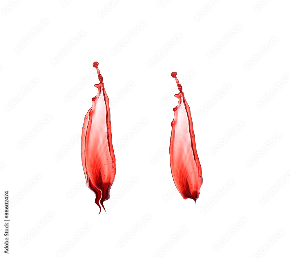collage Red wine splashes isolated on white background collage Red wine splashes isolated on white background